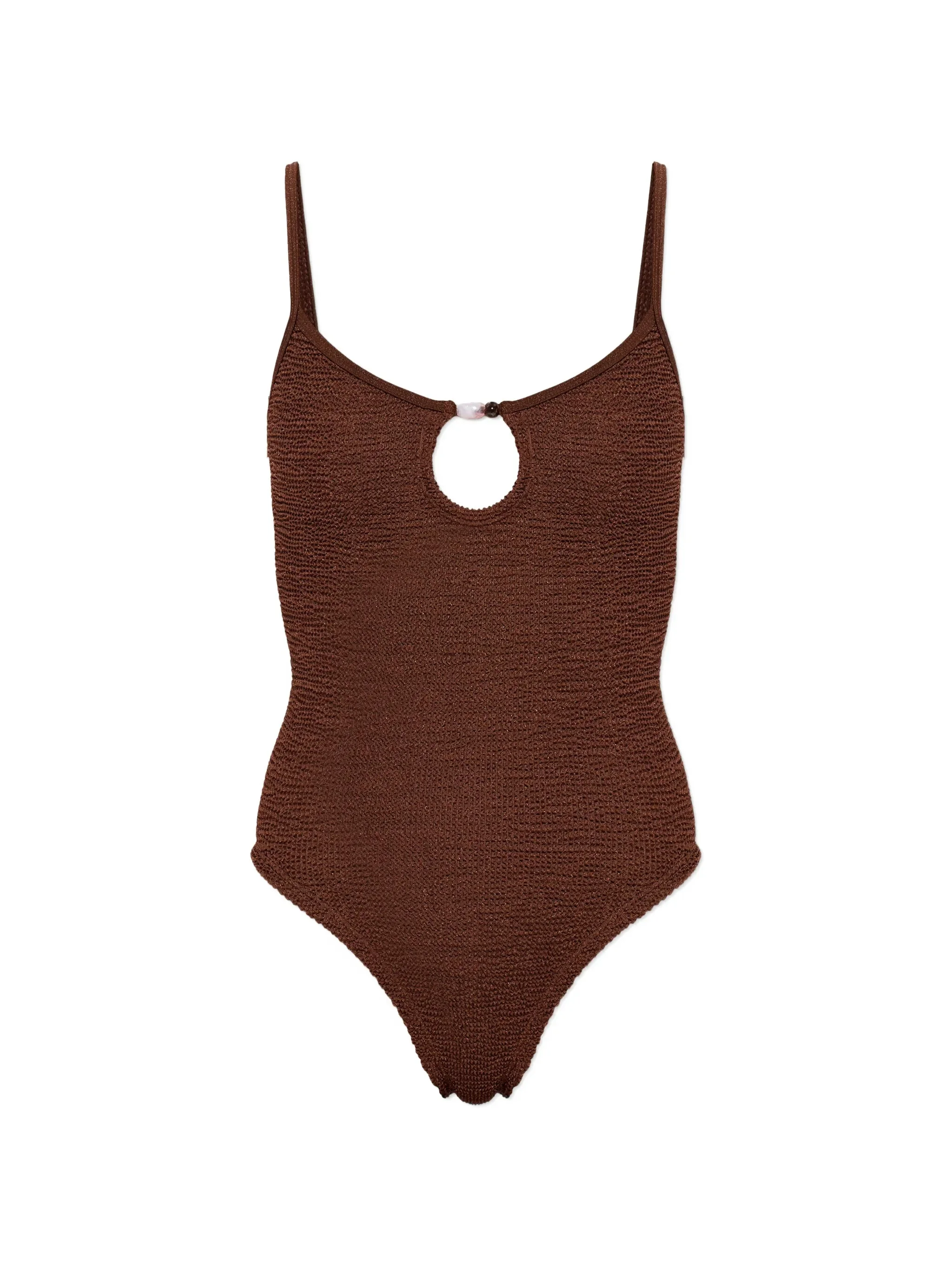 Hunza G Mia Beaded Crinkle Swimsuit - 1