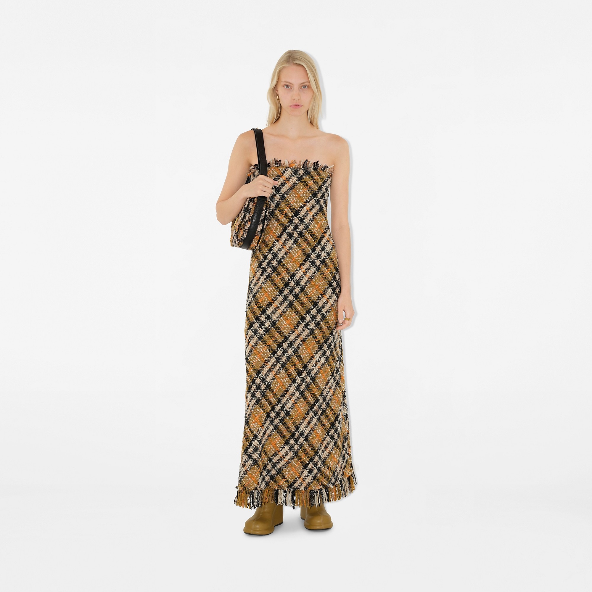 Check Wool Blend Dress - 2