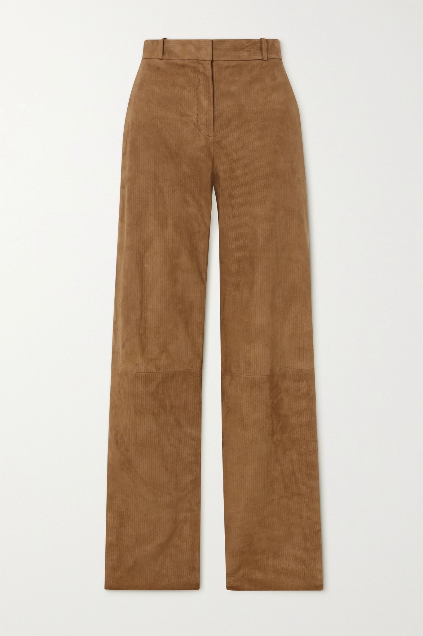 Suede straight-leg pants - 1