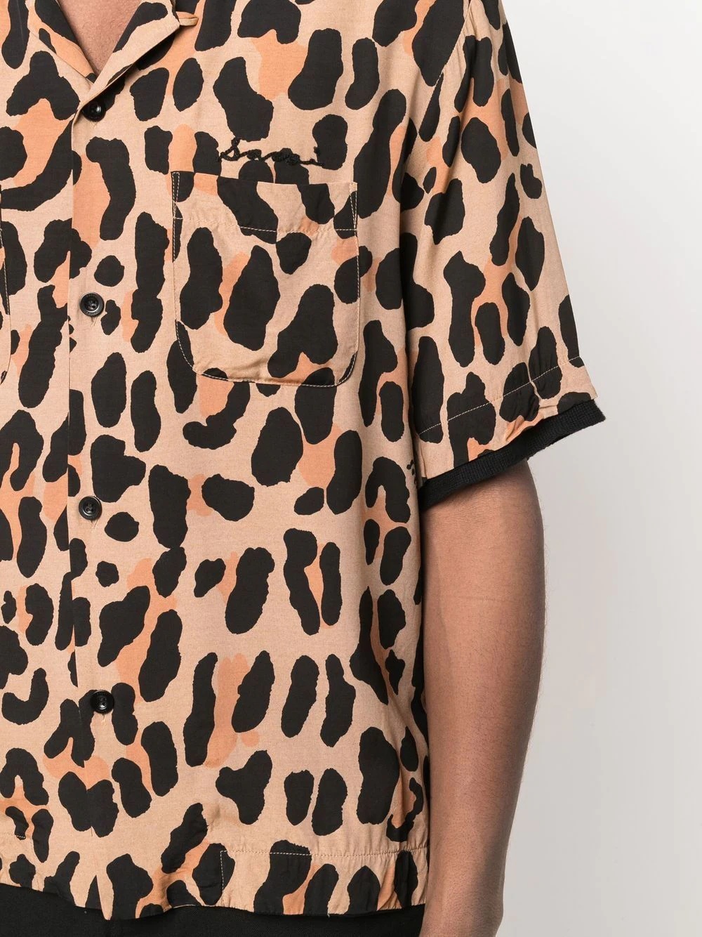 leopard-print short-sleeve shirt - 5