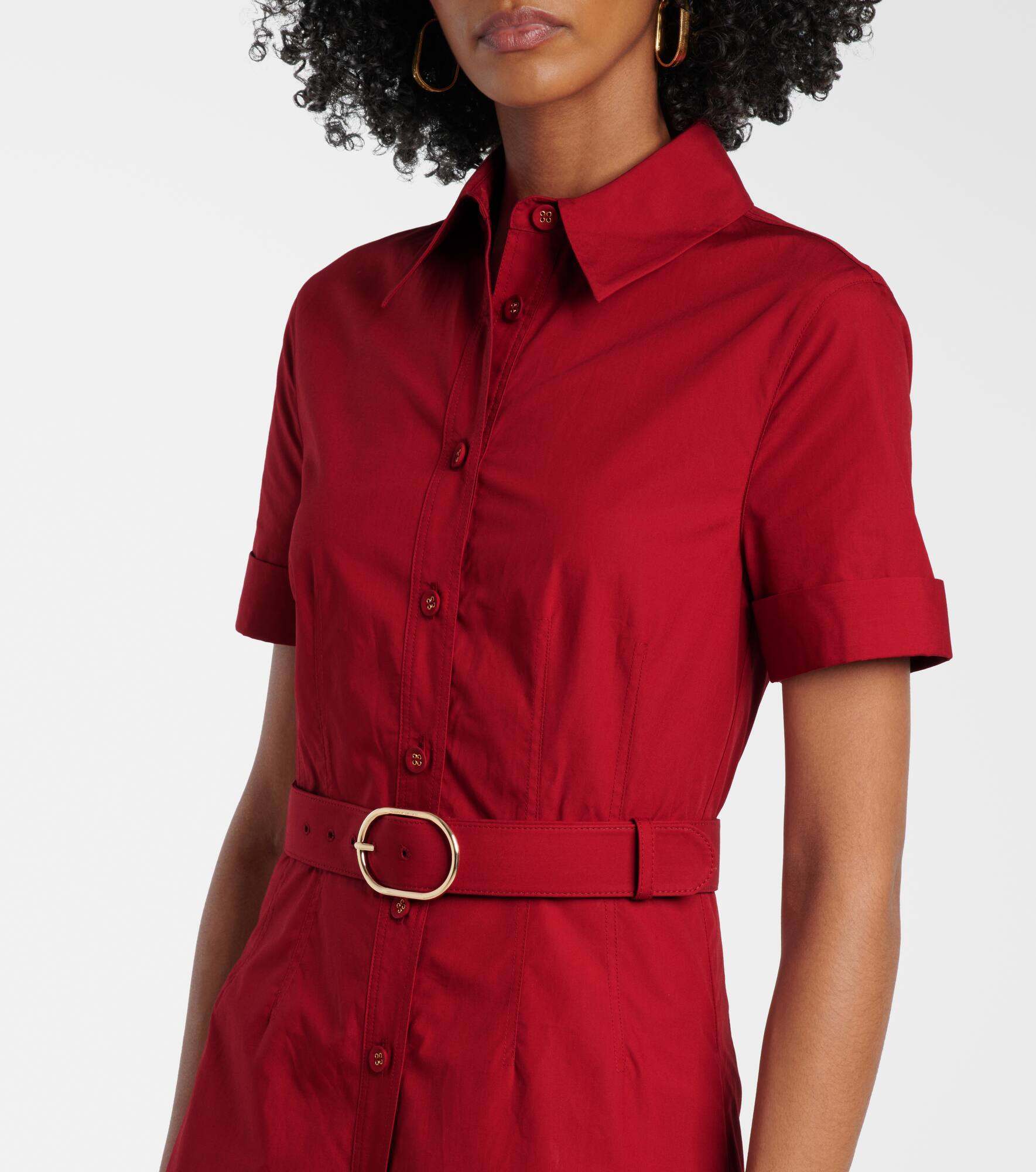 Cotton poplin shirt dress - 4