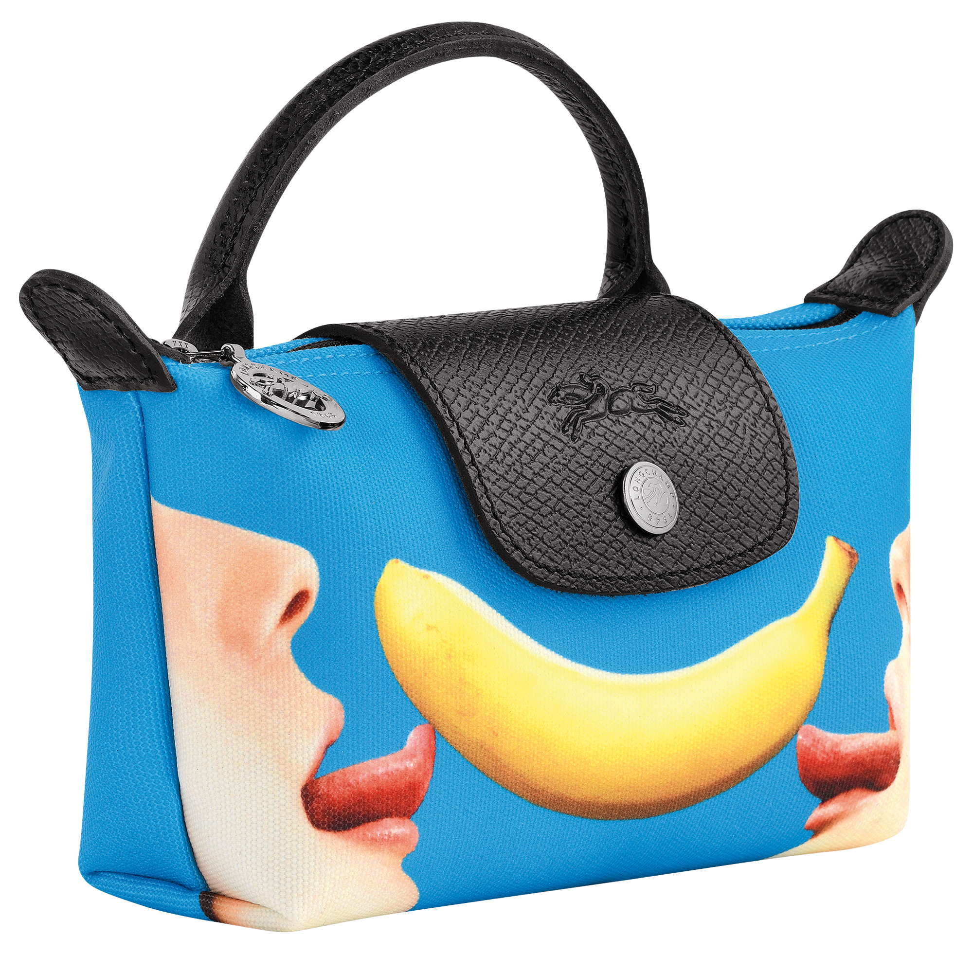 Longchamp x ToiletPaper Pouch Blue - Canvas - 3