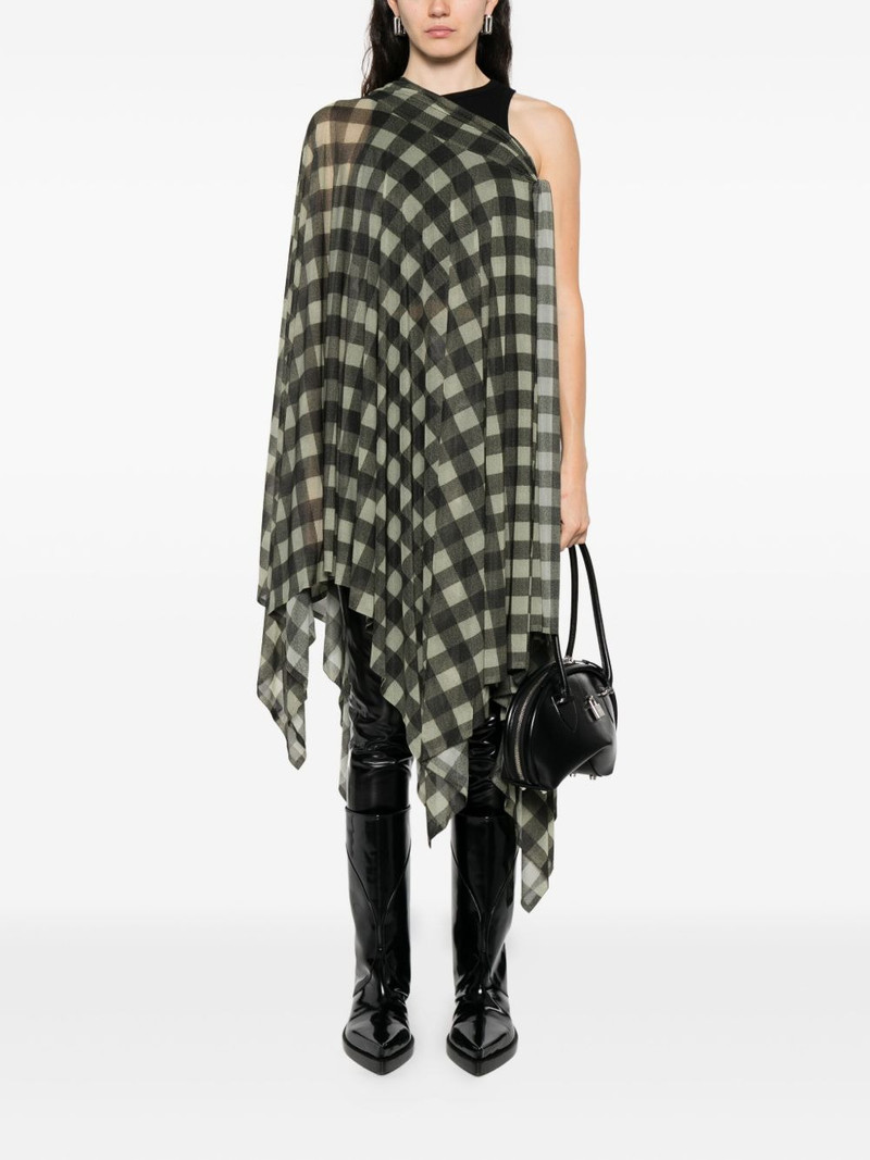 NORMA KAMALI plaid pleated dress outlook