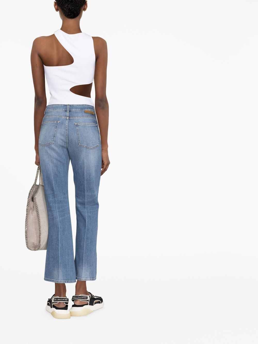 high-waisted flared jeans - 4