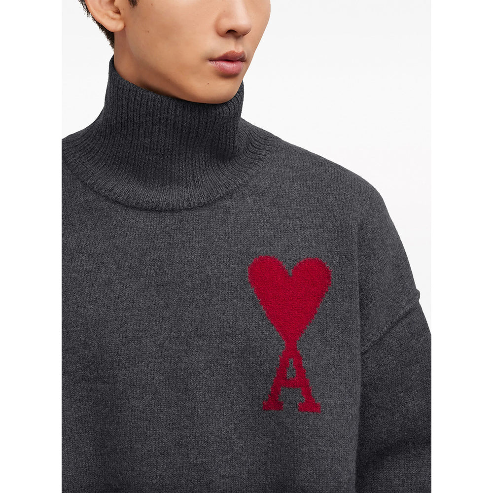 Ami Paris Grey Sweaters & Knitwear - Jumpers Men - 2