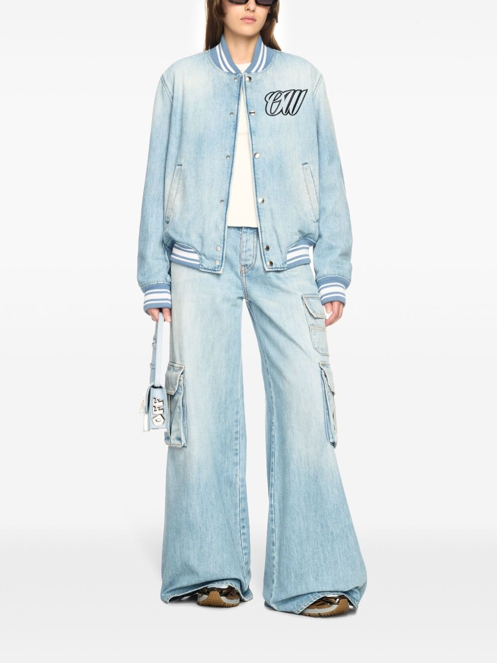 denim bomber jacket - 2