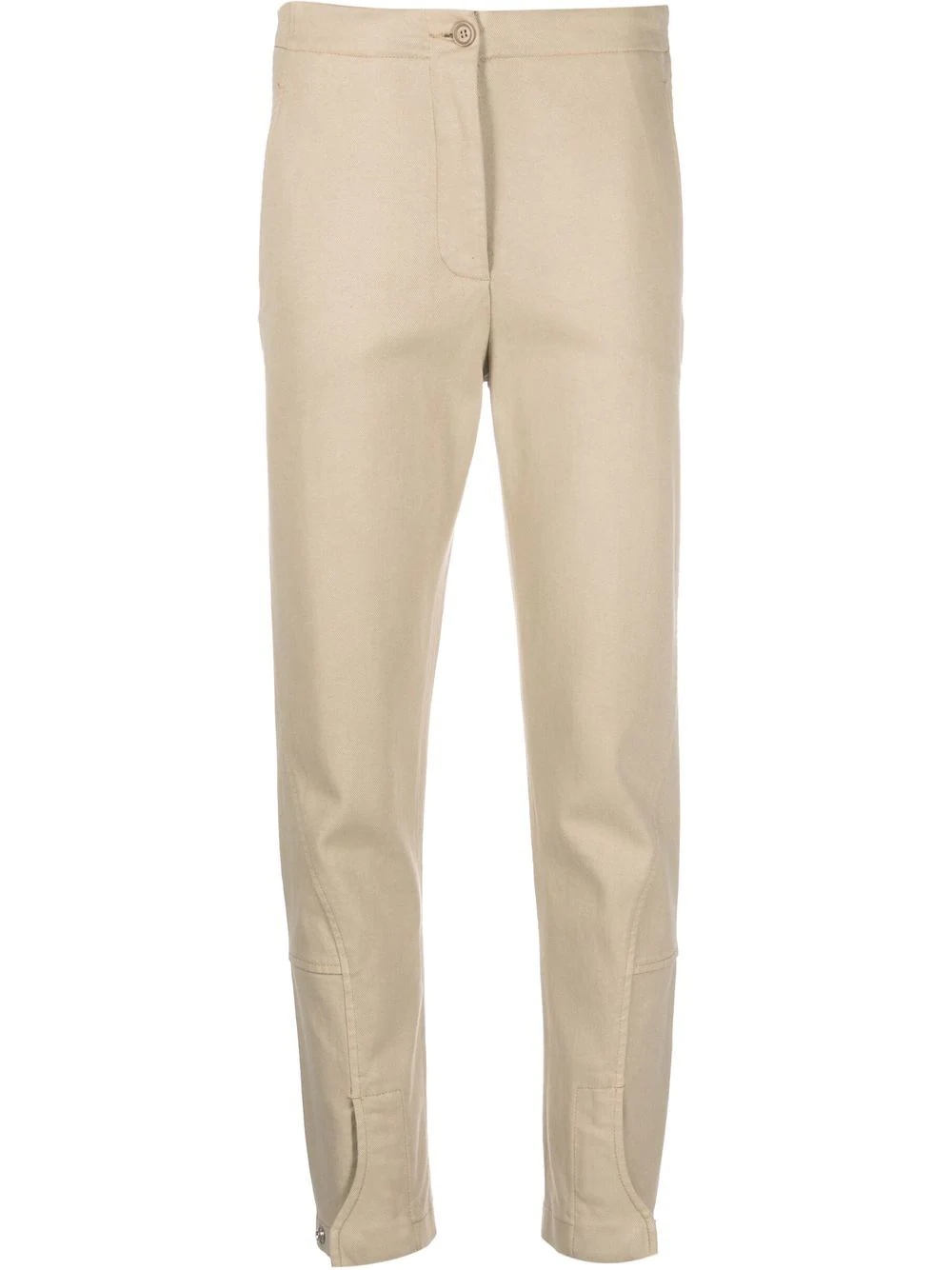 high-waisted wool trousers - 1