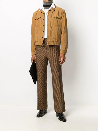 GUCCI logo-print striped trousers outlook