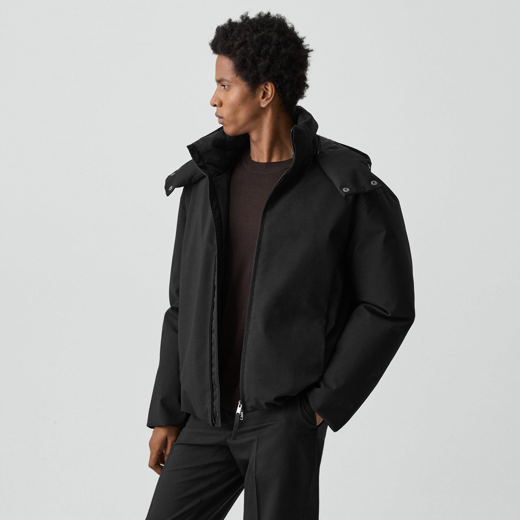 Hooded Jacket in Bonded Wool-Blend - 3
