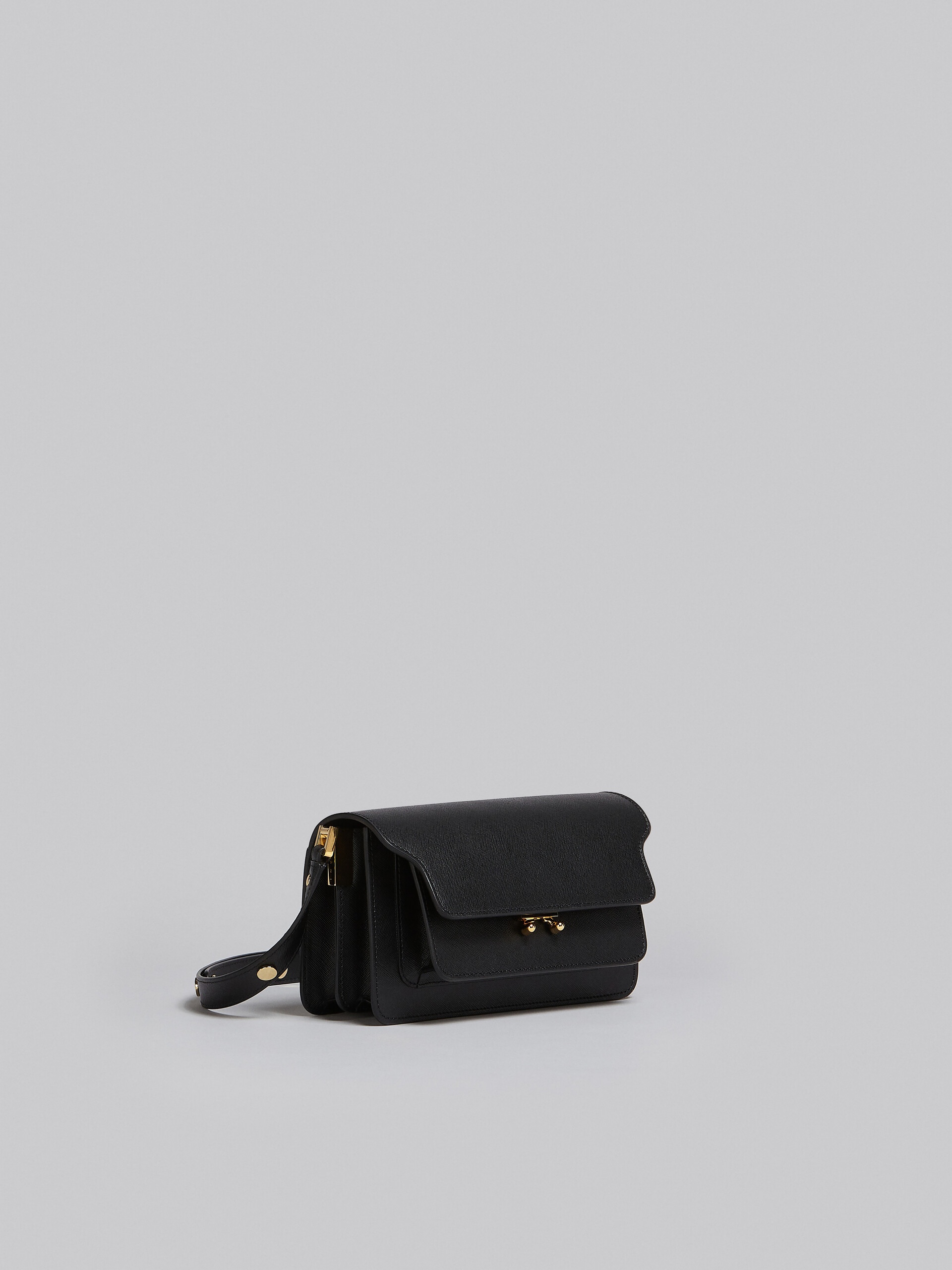 Marni TRUNK BAG E/W IN BLACK SAFFIANO LEATHER | REVERSIBLE