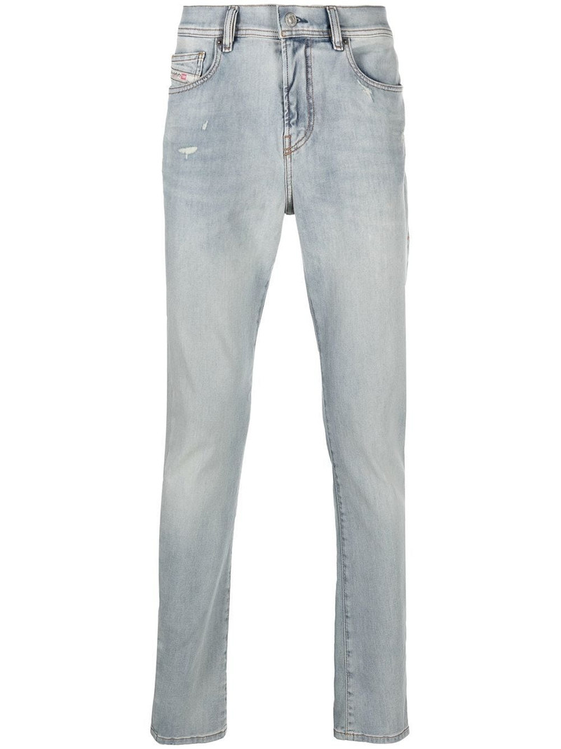 distressed slim-fit jeans 1