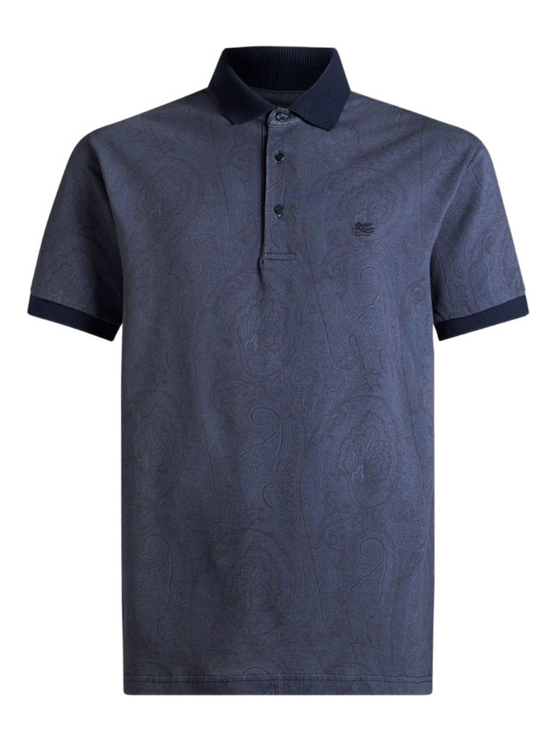 arnica-motif cotton polo shirt 1
