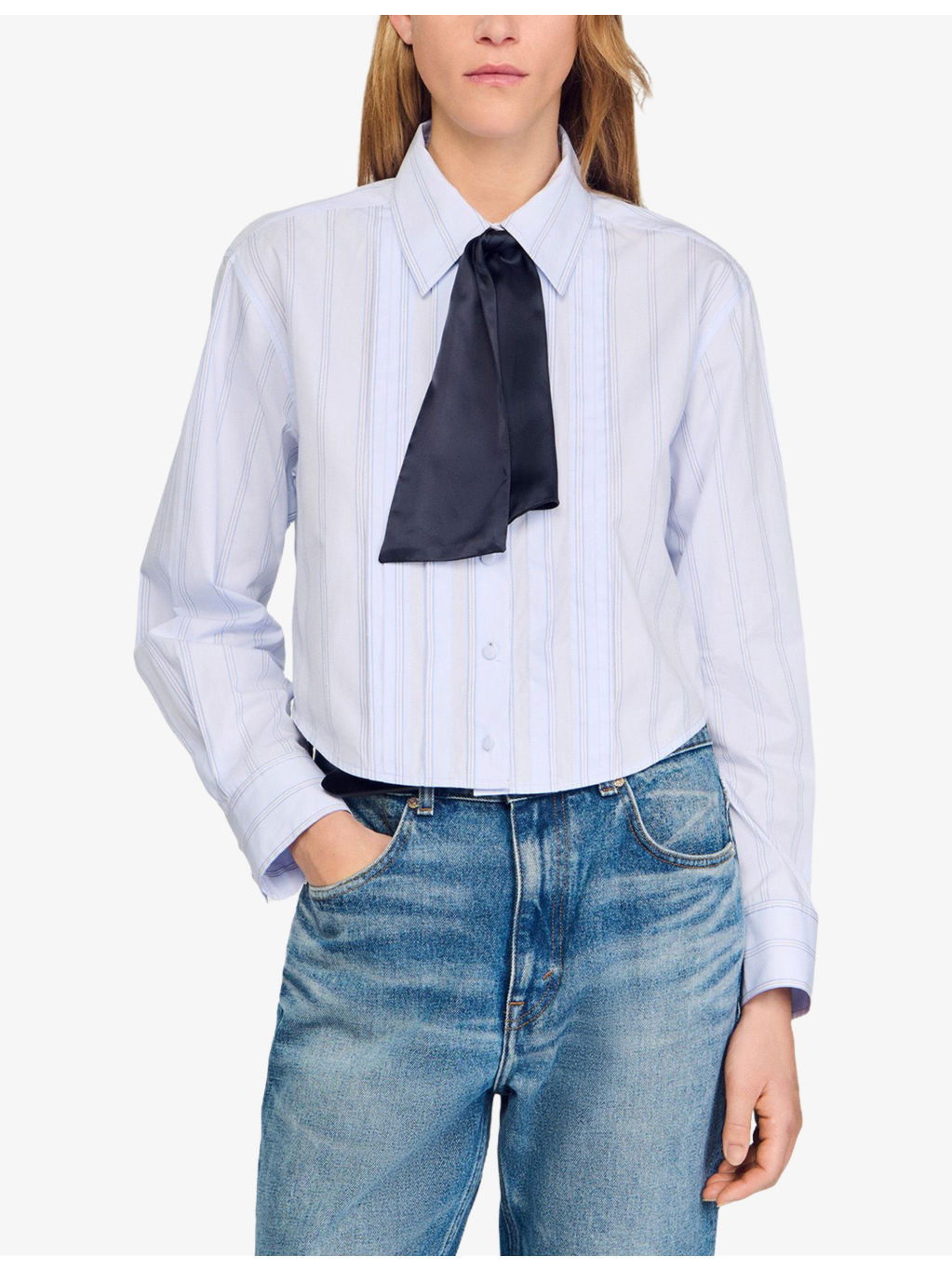 Marissa Cropped Cotton Shirt - 3