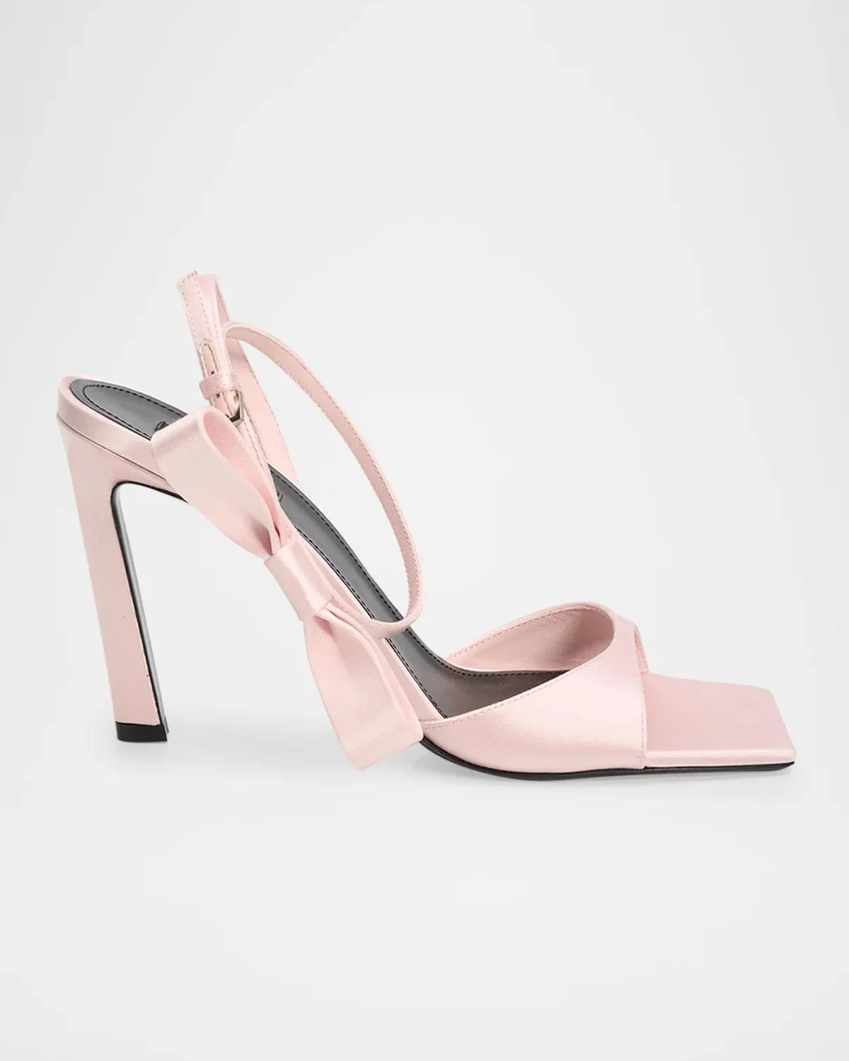 95mm Naked Satin Ankle-Strap Sandals - 1