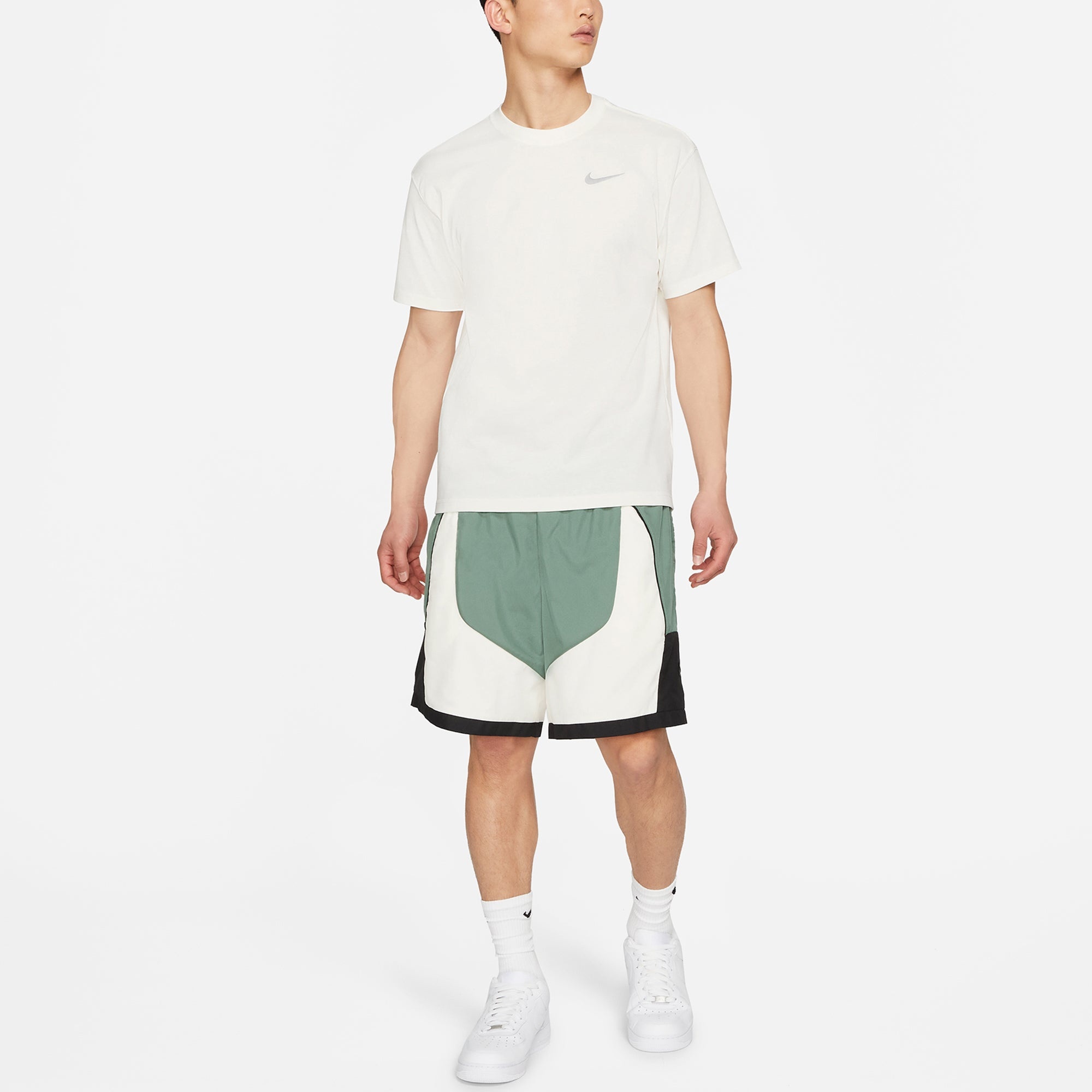 Nike Basketball Sports Round Neck Short Sleeve Creamy White DD0827-901 - 3