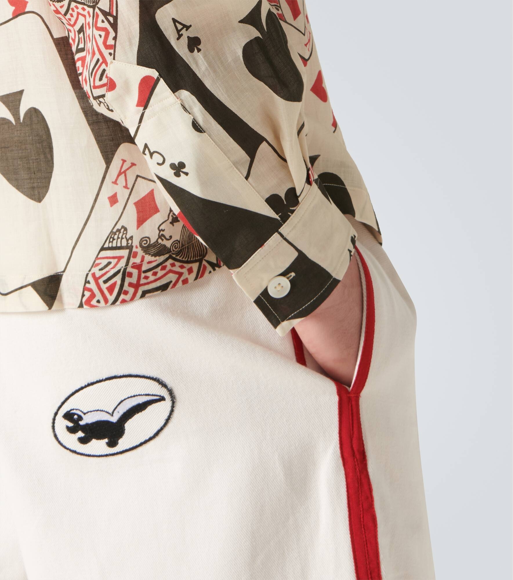 Ace Of Spades printed ramie shirt - 6