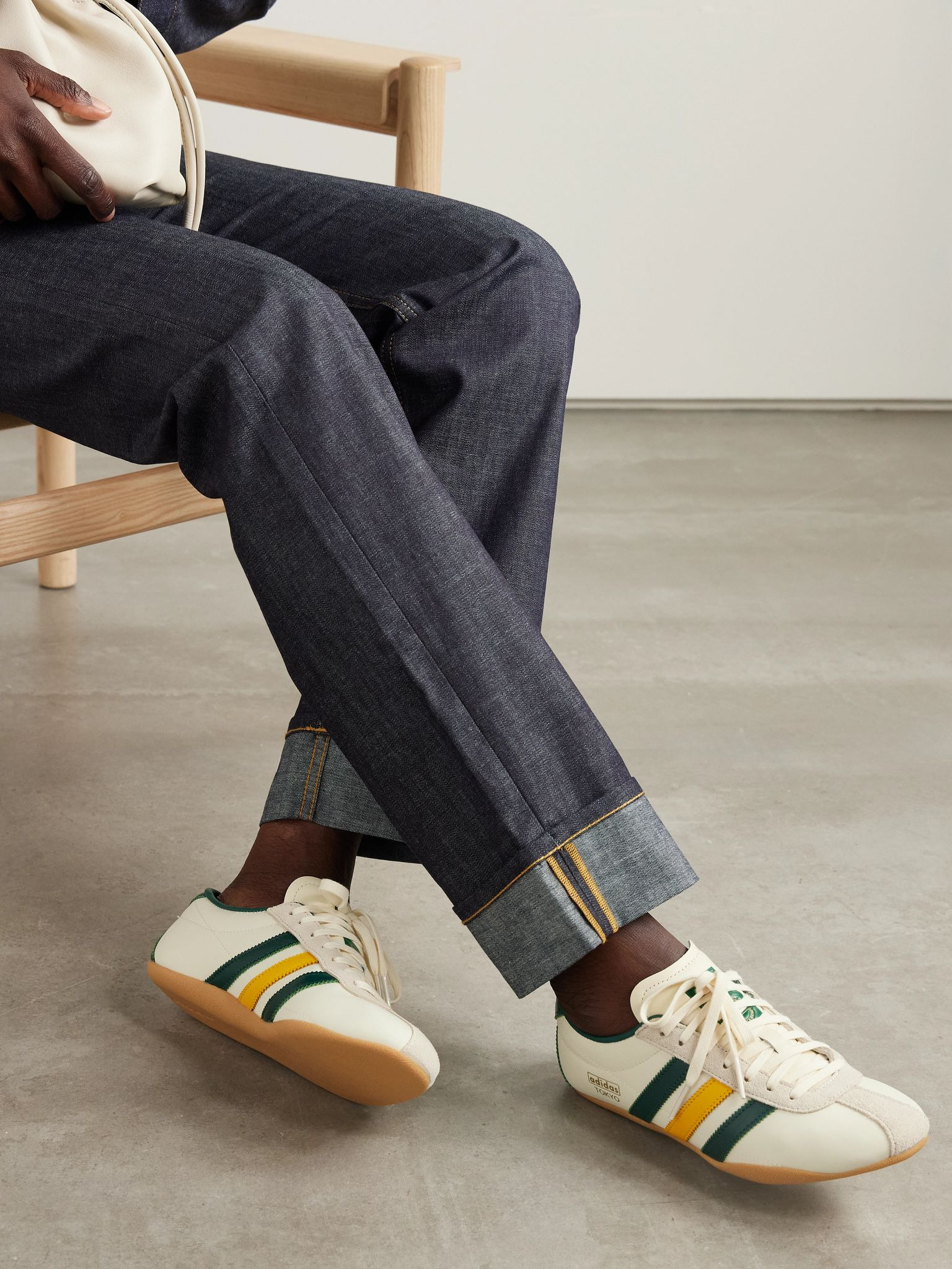 Tokyo suede and leather-trimmed shell sneakers White - 2
