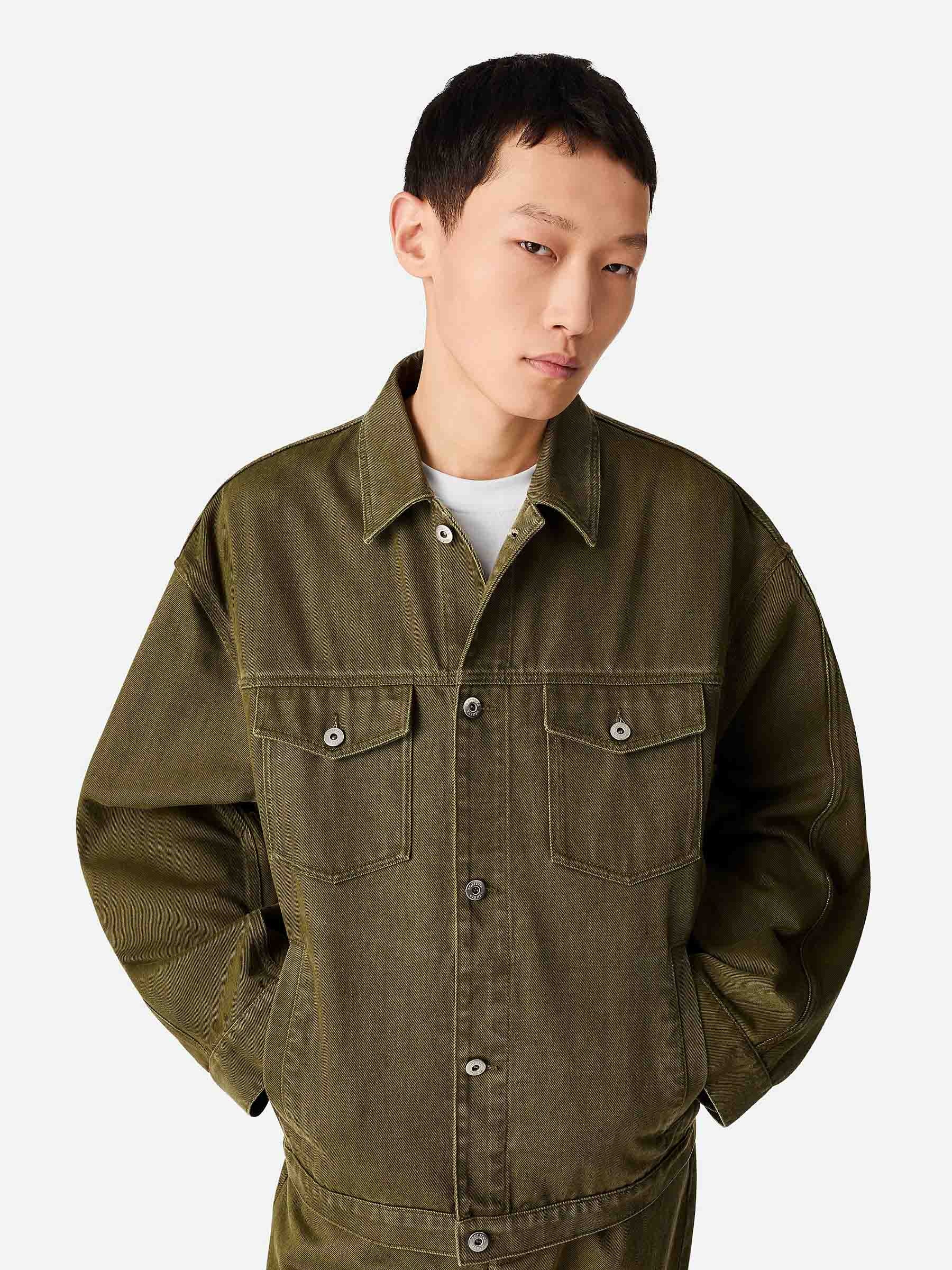 ブルゾン BOTTEGA VENETA DENIM COTTON JACKET BOTTEGA VENETA | Suede Collar Medium Wash Denim Workwear