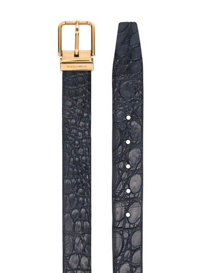 Dolce & Gabbana square-buckle leather belt outlook