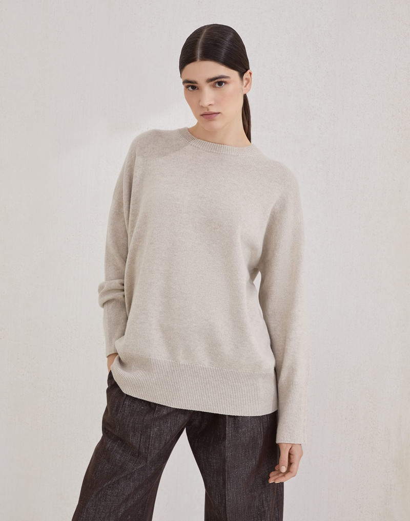 Cashmere sweater with shiny detail - 1