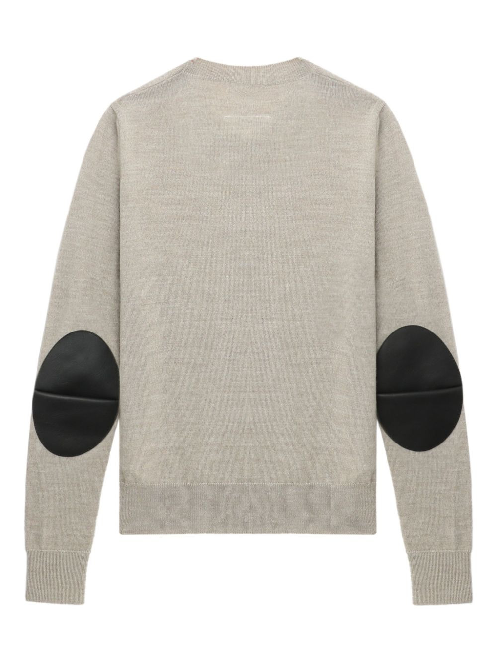 elbow-patch crew-neck sweater - 5