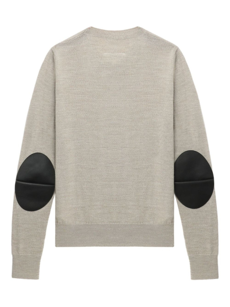 elbow-patch crew-neck sweater 5