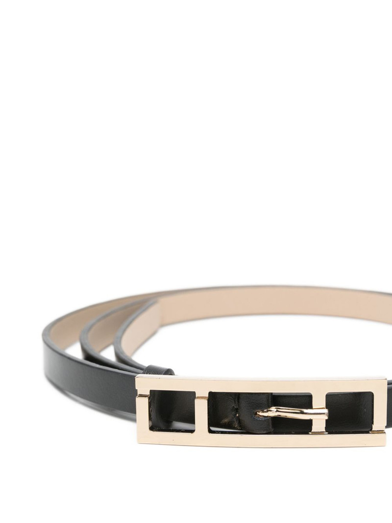 rectangle-buckle leather belt 3