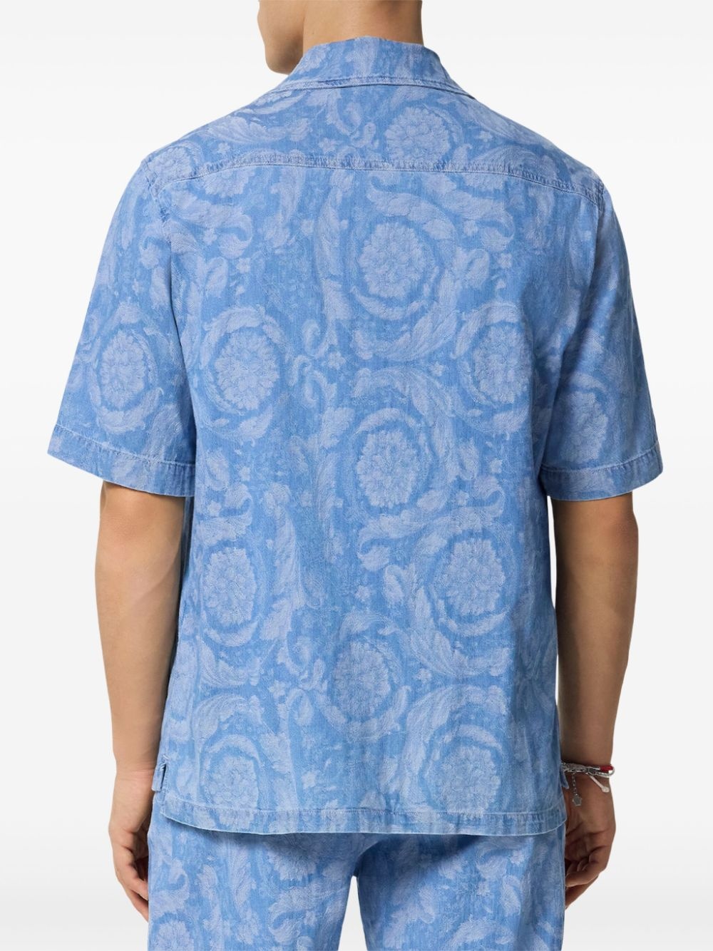 Barocco chambray denim shirt - 4