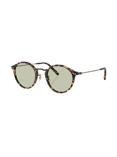 Oliver Peoples tortoiseshell round-frame sunglasses outlook