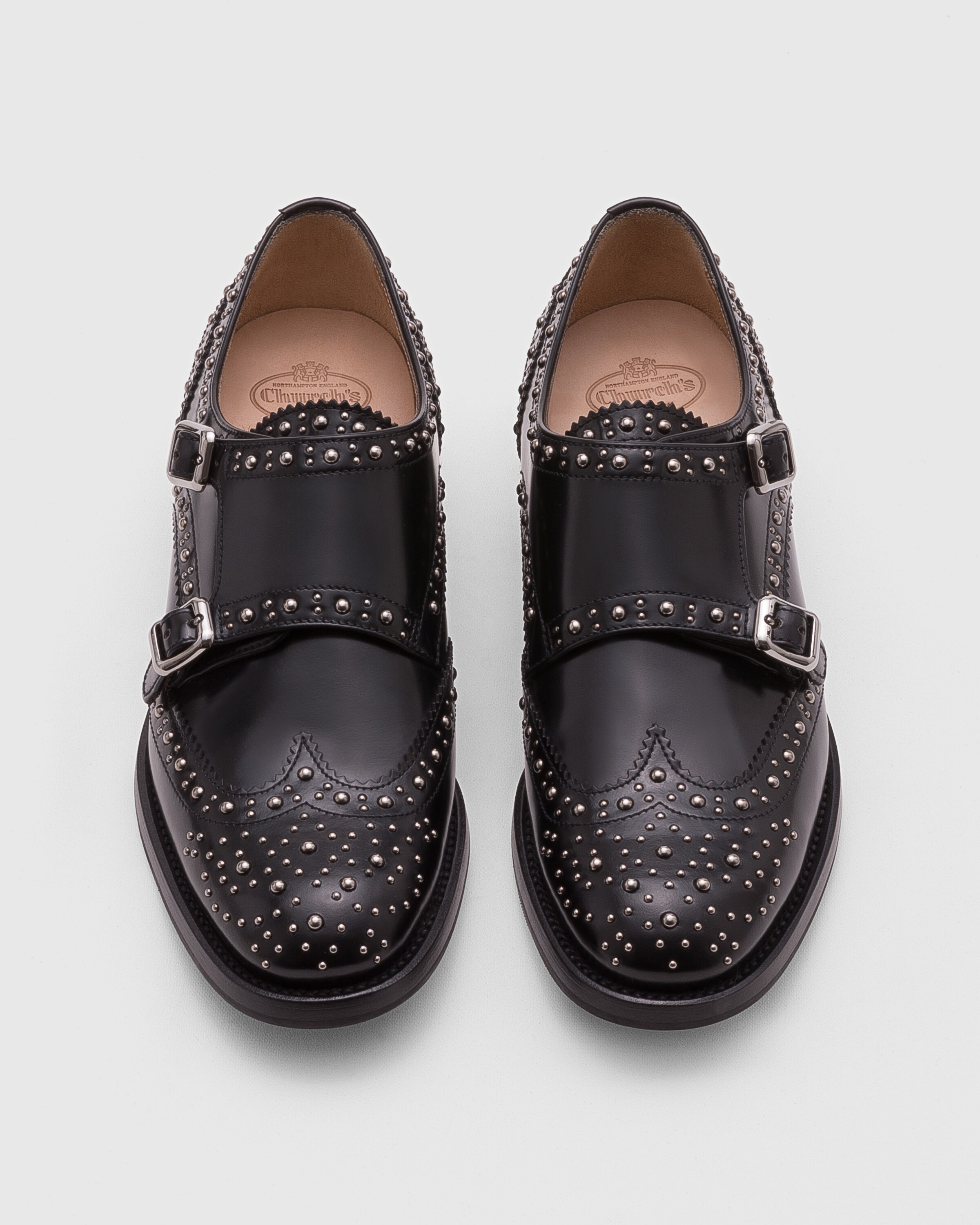 Polished Binder Monk Brogue with Studs - 5