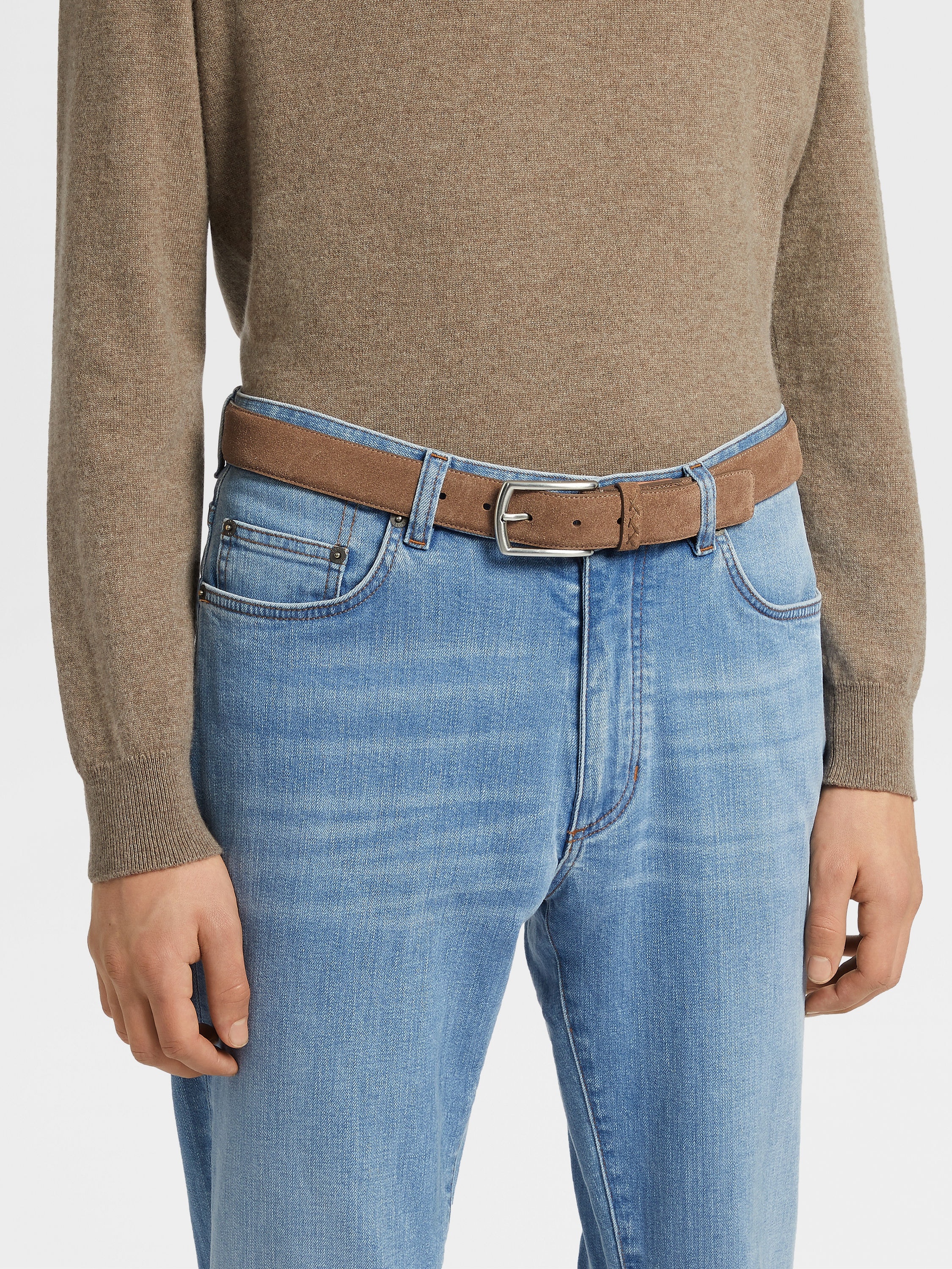 BEIGE SUEDE BELT - 3