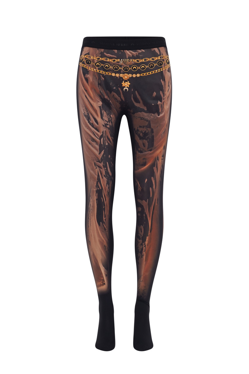 WET NUISETTE PRINTED JERSEY LEGGINGS 1
