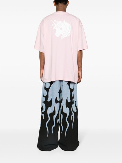 VETEMENTS Unicorn-print cotton T-shirt outlook