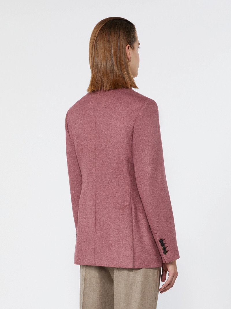 FLASH Double-breasted silk and cashmere blazer - PINK 4