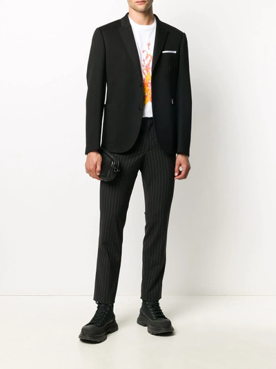 Neil Barrett logo-embroidered single-breasted blazer outlook