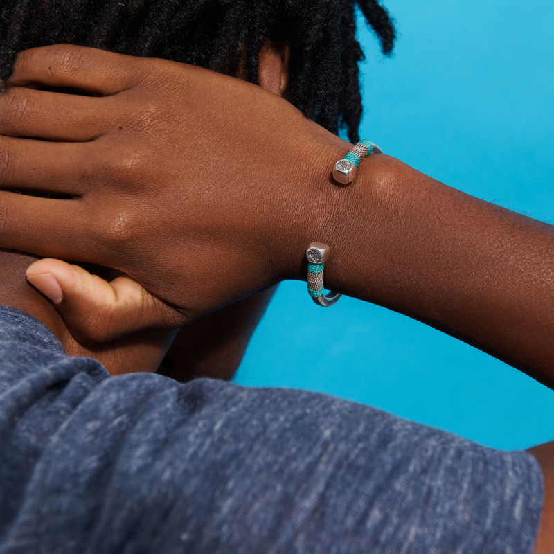 Vilebrequin Men silvered Jonc Bracelet - Vilebrequin x Gas Bijoux outlook