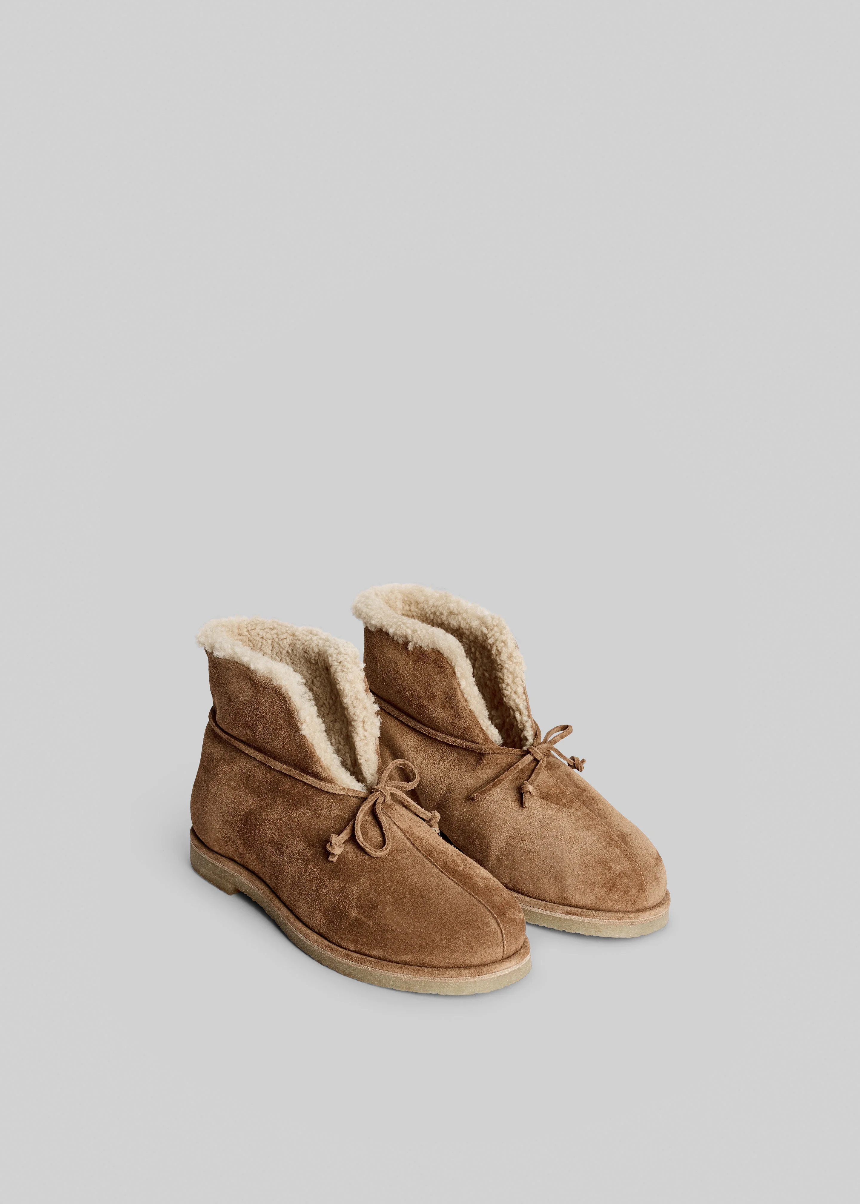 By Malene Birger Romma Shearling Boots - Tobacco Brown - 1
