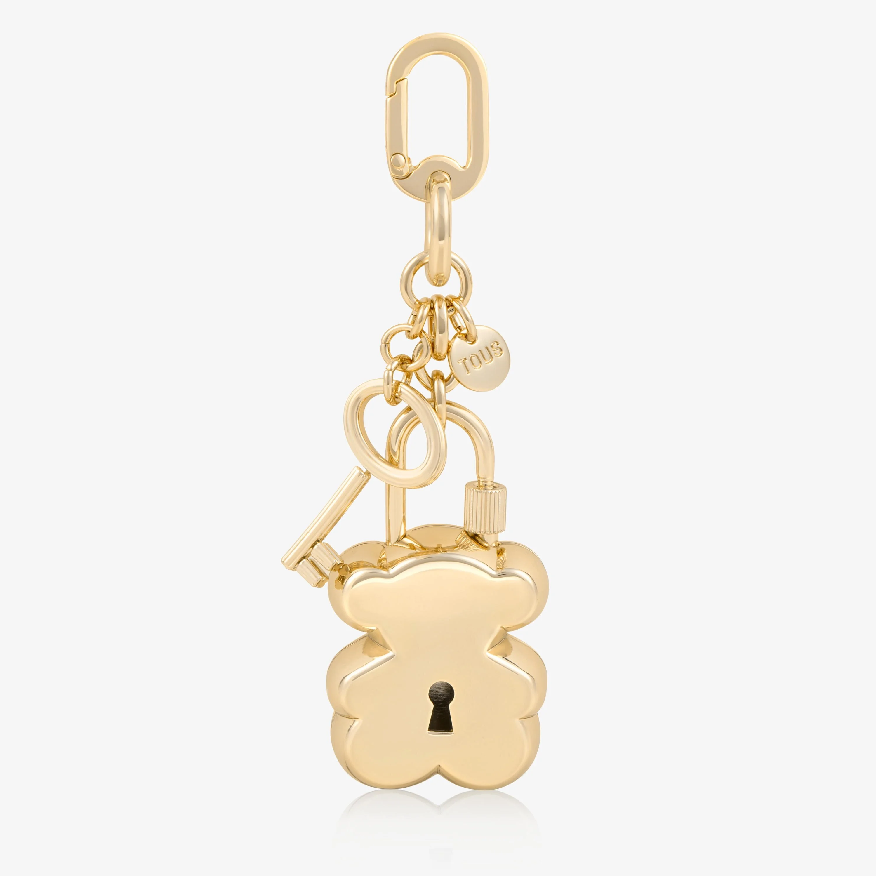 Gold-colored Key ring with bear and key TOUS Bear Lock - 1