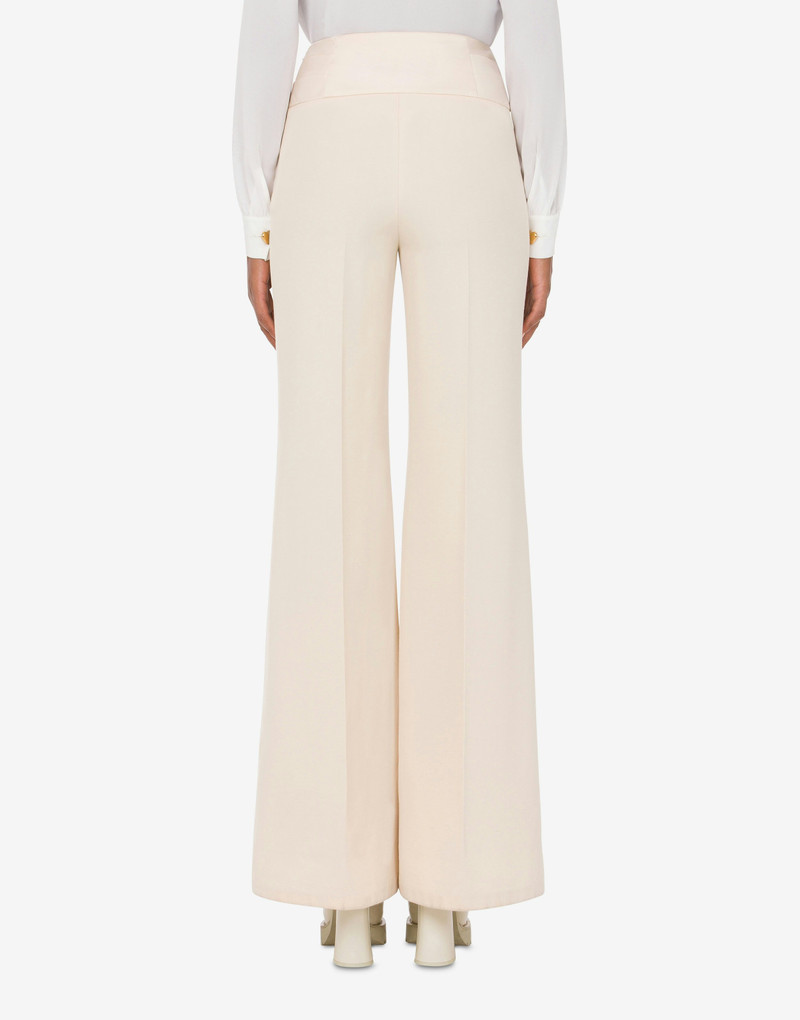 TUXEDO INSPIRED WOOL PALAZZO TROUSERS 3