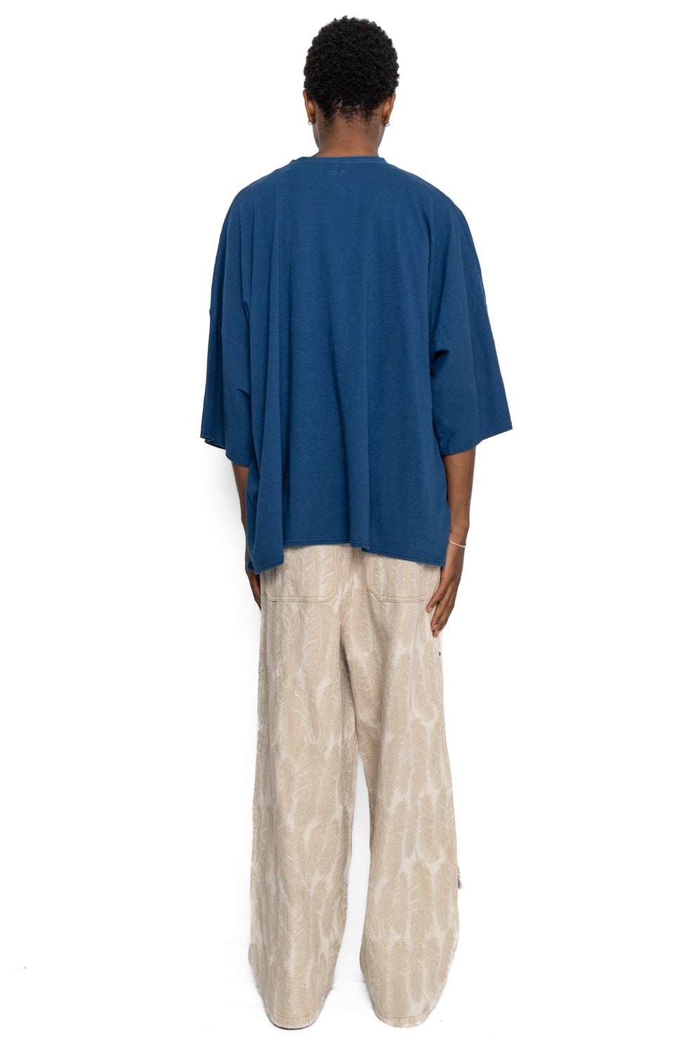 12oz MAGPIE Denim W-Knee EASY Baggy Pants - Ecru - 5