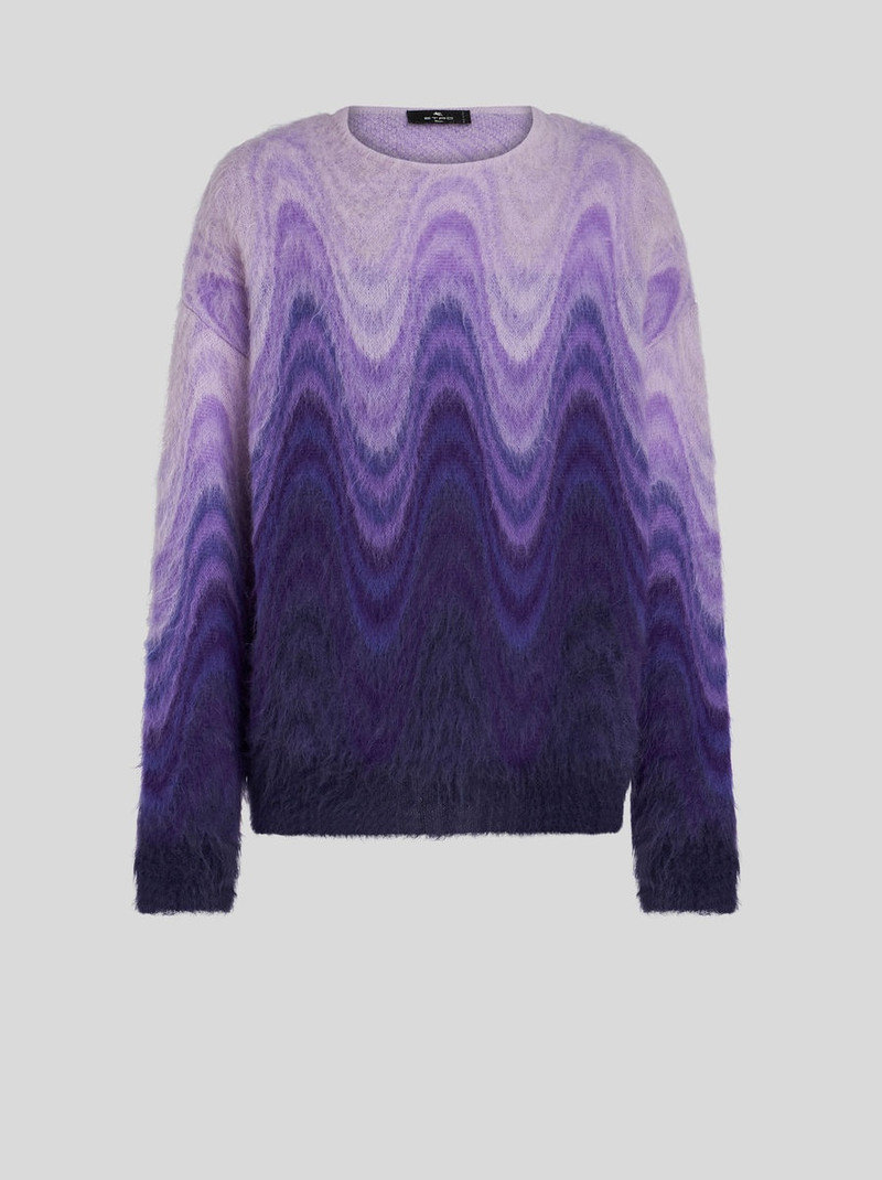 ROUND NECK JUMPER WITH DEGRADÉ WAVES 1