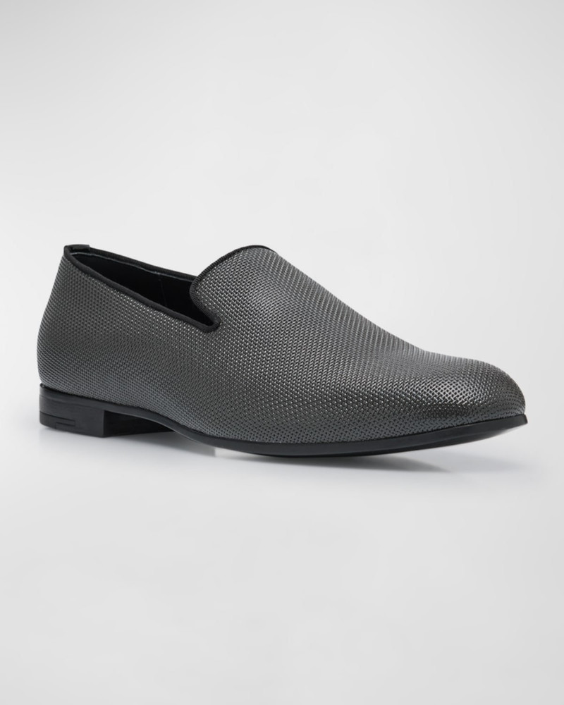GIORGIO ARMANI Men & apos;s Formal Leather Venetian Loafers outlook