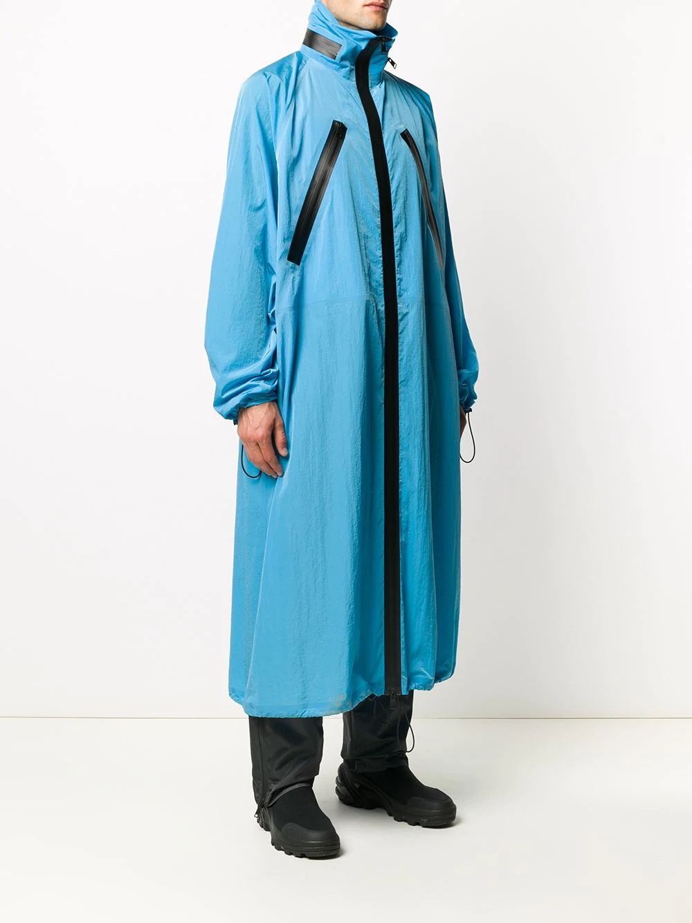 oversized zipped raincoat - 3