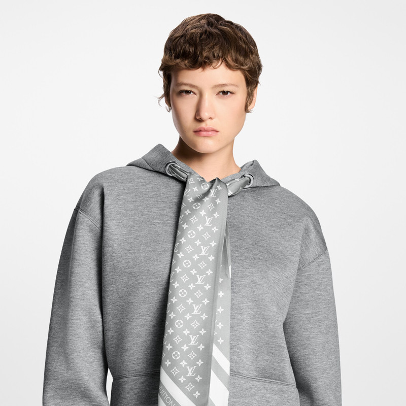 Cropped Monogram Scarf Hoodie 4