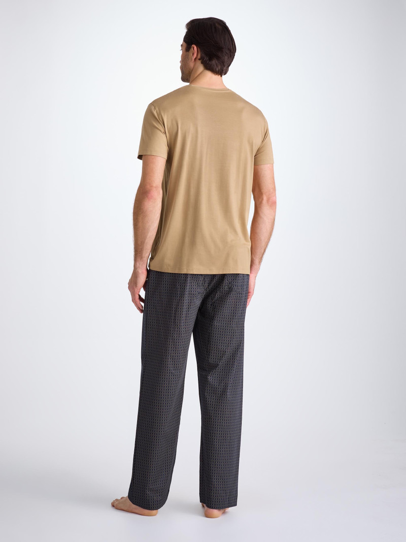 Men's T-Shirt Basel Micro Modal Stretch Camel 4