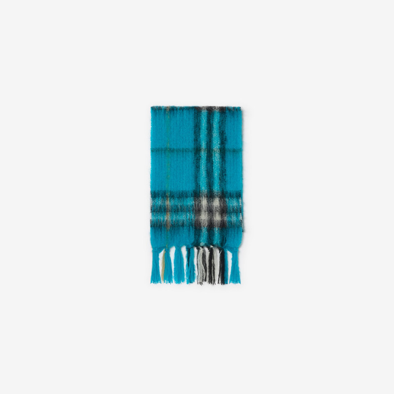 Check Mohair Wool Scarf 4