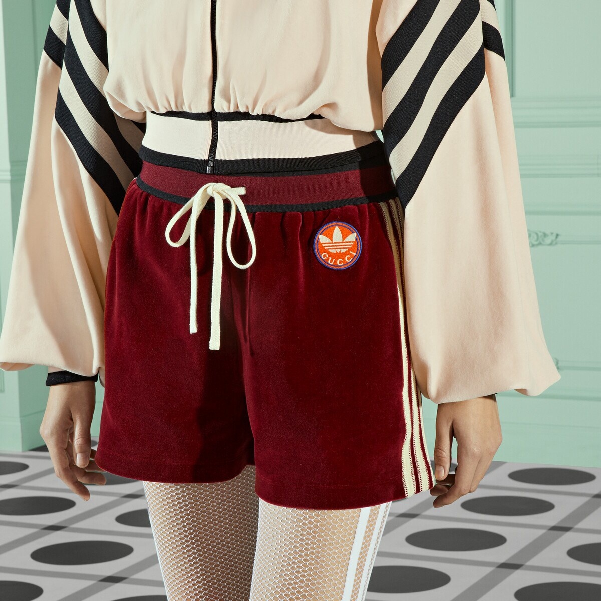 adidas x Gucci chenille cotton shorts - 4