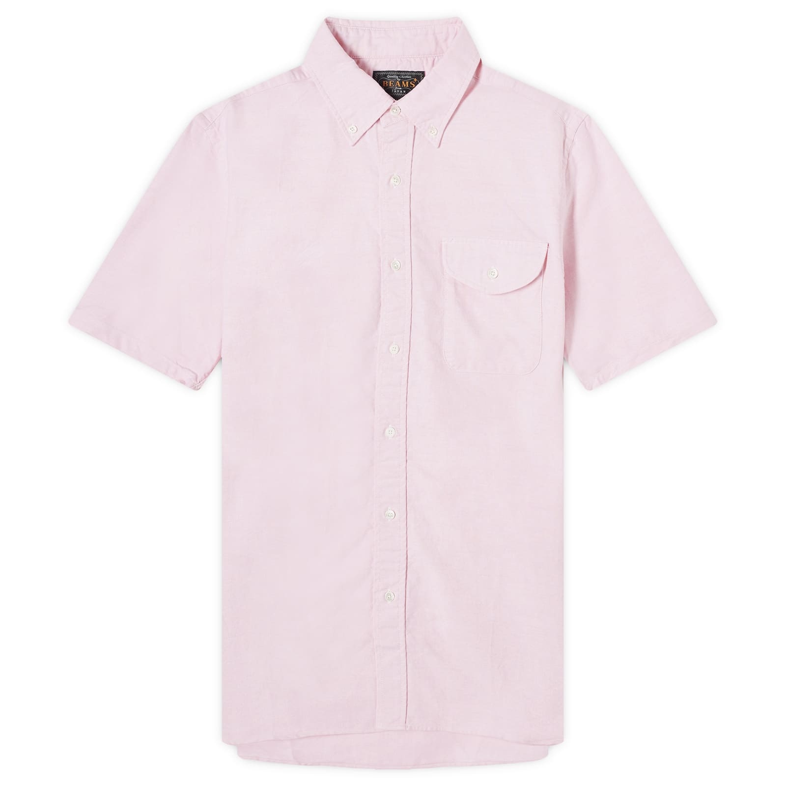 Beams Plus Button Down Short Sleeve Oxford Shirt - 1