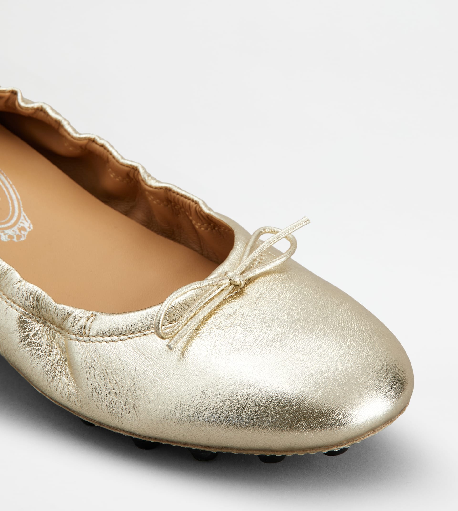 BUBBLE BALLERINAS IN LEATHER - GOLD - 5