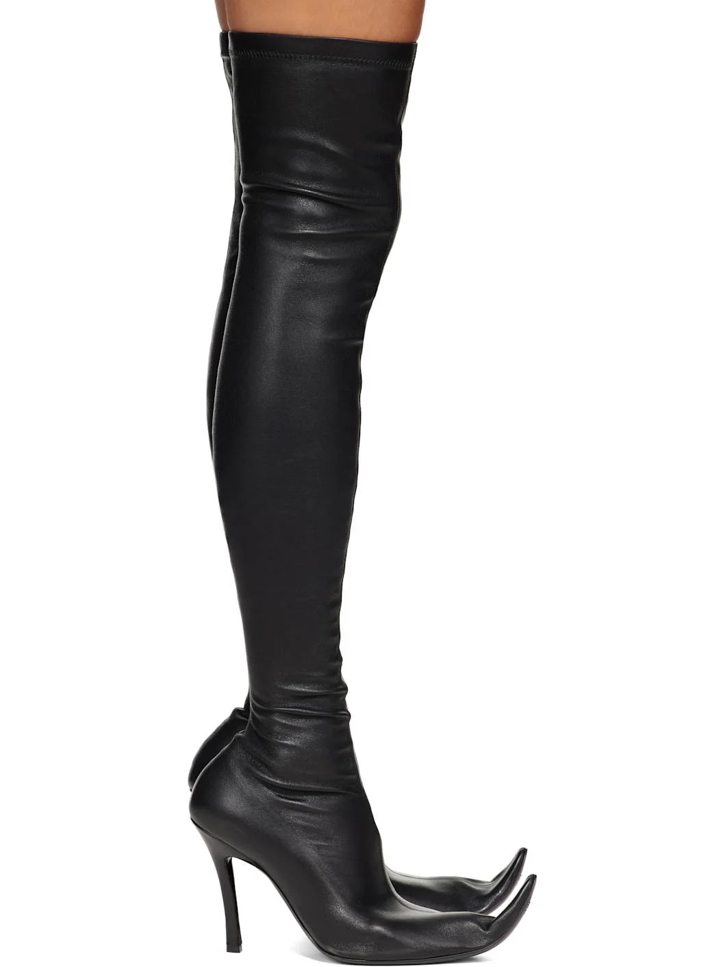 Black Poulaine Tall Boots - 1